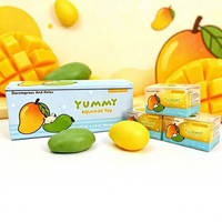 Jouet à presser en forme de boîte mystère de fromage, jouet anti-stress mangue changeant de couleur, jouet sensoriel anti-stress à presser