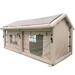 2023 Custom Multi Persons Outdoor Two-Room Waterproof Inflatable House Air Tent Household Family Inflatable Camping Tent