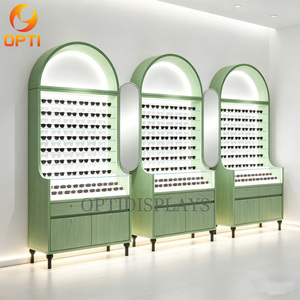 Vitrine murale de luxe pour lunettes avec éclairage LED, présentoir de lunettes <span class=keywords><strong>à</strong></span> verrouillage arqué, meuble de présentation - Product Image 2