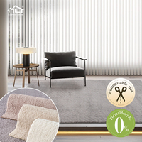 Tapis de salon moderne nordique Dsermer, couleur unie, luxe, grand format, gris, polyester, envers en jute, fabriqué à la machine, 1 pièce, adapté aux animaux domestiques