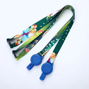 프로모션 lanyards 인기있는 고품질 사용자 정의 인쇄 Lanyards 20mm 끈 id 카드 배지 홀더