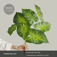 EG-AF60 tanaman hias plastik, tumbuhan daun kura-kura buatan, simulasi tinggi tahan lama untuk dinding, tanaman hijau imitasi