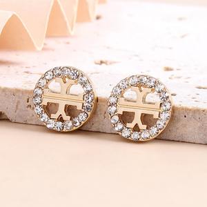 WeiHao nuovo arrivo moda luce di lusso avanzato senso orecchini di temperamento rotondo per le donne - Product Image 3