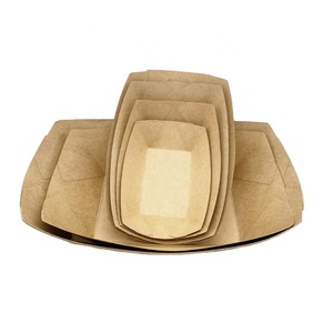 Disposable Paper Boat Hotdog Tray French Fries Hot Dog Box