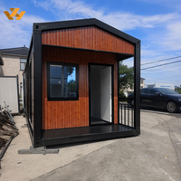 Toit à pignon moderne pliable et modulaire de 20 pieds, respirant et à assemblage rapide, pour chambre, entrée, ferme, résidence, appartement, maison conteneur