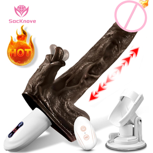 Sacknove Afstandsbediening Verwarmd Elektrisch Apparaat Volwassen Seksspeeltjes Dat Op En Neer Beweegt Paddestoelhoofd Realistische Dildo Machinegeweer - Product Image 1