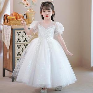 Robe à fleurs pour fête de <span class=keywords><strong>mariage</strong></span>, robe de princesse en dentelle bouffante avec nœud, <span class=keywords><strong>tenue</strong></span> d'anniversaire pour petites filles - Product Image 2