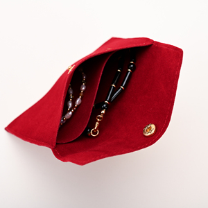 Sac à bijoux en velours rouge Glampkg avec fermeture à pression métallique, sac à bijoux anti-poussière pour collier, boucles d'oreilles, rangement, logo personnalisable - Product Image 3