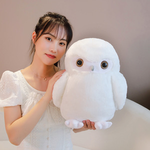 Kinqee EN71 Kawaii phim hoạt hình plushies Owl Thú nhồi bông đồ chơi sang trọng 20cm gối với màu xanh lá cây mắt lớn cho cậu bé cô gái - Product Image 5