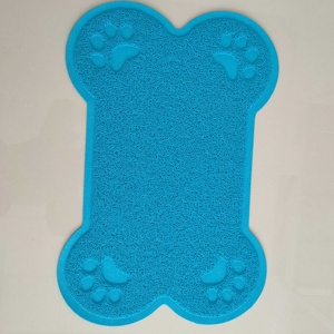 Tikar Hewan Peliharaan, Tikar Pembersih Kaki Anjing Pvc Bentuk Tulang Ramah Lingkungan Berbentuk Tikar Makanan Hewan Peliharaan - Product Image 5