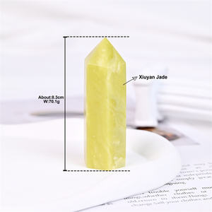 Punto de Jade <span class=keywords><strong>Limón</strong></span> Natural Pulido, Piedra Preciosa de Reiki Curativa, Precio de Fábrica, para Decoración - Product Image 4