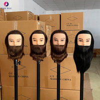 Tête d'entraînement pour coiffure masculine, pour la pratique de la technique de coupe au-dessus du peigne, mannequin pour l'entraînement des étudiants en coiffure