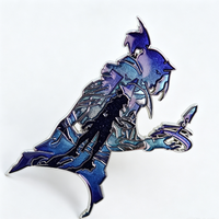 Badge en émail personnalisé en forme de chat de dessin animé pour collection de fans