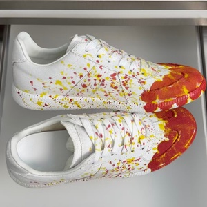 Zapatillas de Entrenamiento Clásicas con Diseño de Salpicaduras de Pintura, Zapatillas Casuales de Cuero, Unisex, Graffiti de Moda, Zapatillas Bajas Pintadas a Mano - Product Image 5