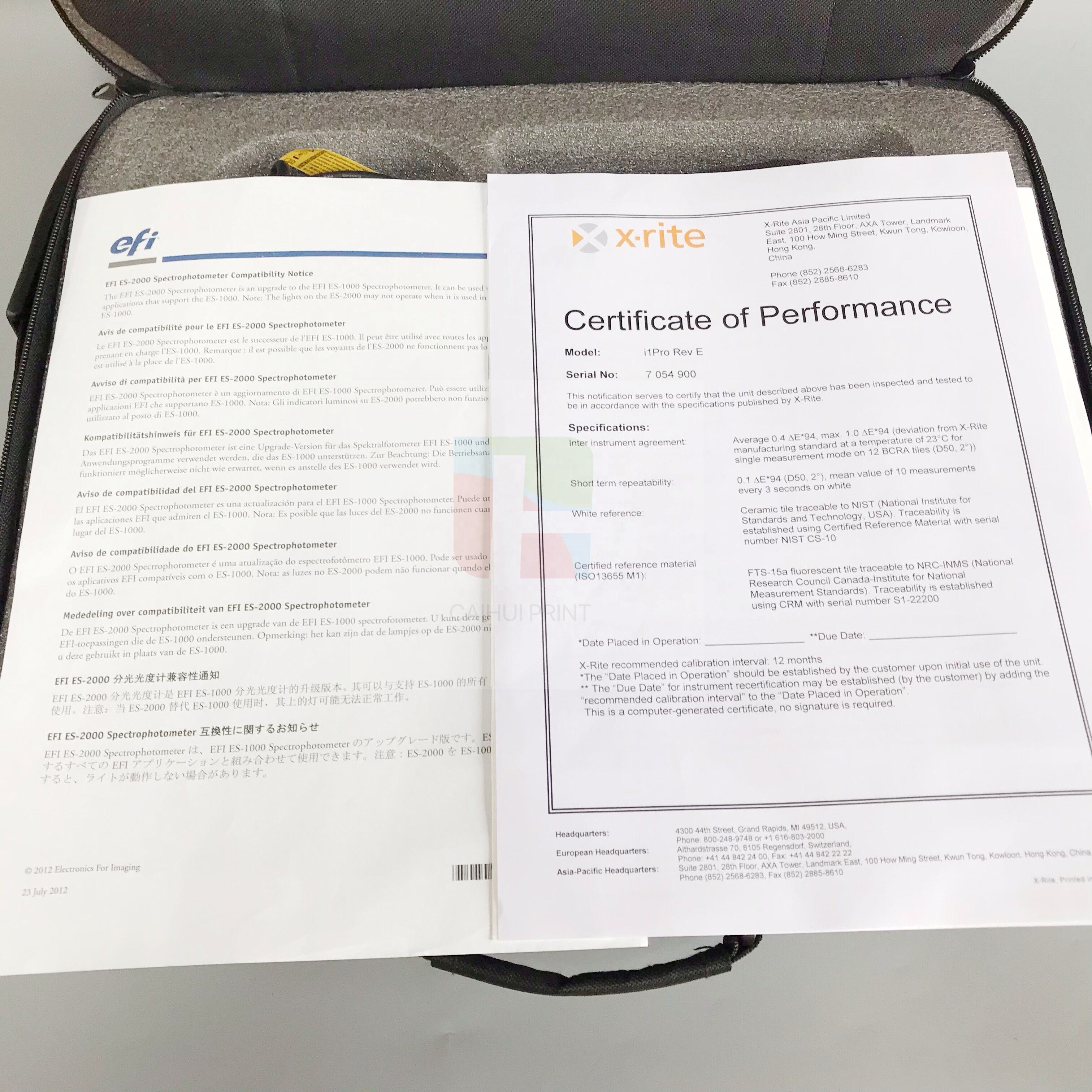 EFI ES-2000 Spectrophotometer i1Pro2 X-rite - Reliable FTIR