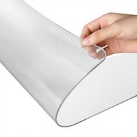 Housse de table rectangulaire Vicwe 36x60 pouces, 1,5 mm d'épaisseur, PVC givré transparent, imperméable, anti-rayures, facile à nettoyer