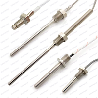 Kuningan Baja tahan karat SS304 SS316 Probe pt100 pt1000 Sensor suhu dengan benang M3 M4 M6 M10
