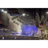 Système audio PA professionnel LA-212 avec enceintes line array double 12 pouces, barre de suspension, et subwoofer passif 18 pouces pour scène