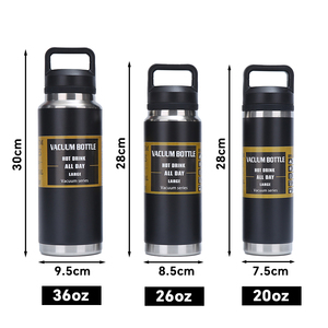 Bouteille d'eau sportive d'extérieur en acier inoxydable à double paroi isolée sous vide, sans BPA, avec poignée et couvercle, personnalisable, en gros, 20, 26 et 36 oz - Product Image 3