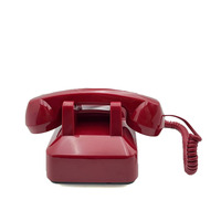 Téléphone filaire antique du fabricant, enregistreur vocal rétractable pour livre d'or de mariage, enregistrement vocal, téléphone fixe à cadran rotatif