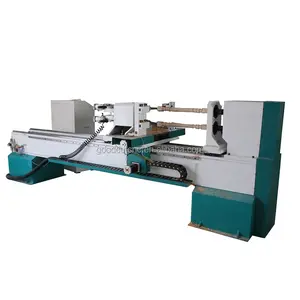High Quality 1530 Automatic Double Axis Double Cutters Turing Wood Lathe With Carving Spindle 4KW For Wood Legs Working