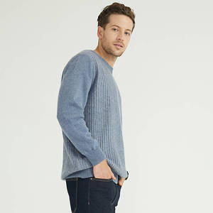 OEM Personnalisé Hommes 90% Laine 10% Cachemire Col Rond Pull Pull Tricoté Pulls pour Hommes BSCI WRAP Tricots Fabricant - Product Image 5