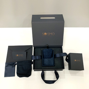 Tùy Chỉnh Bán Buôn Thiết Kế Cứng Nhắc Giấy Sang Trọng Đá Quý Đồ Trang Sức Các Tông Vòng Cổ Bao Bì Hộp Nhẫn Gói Quà Tặng Với Logo - Product Image 1