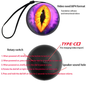 2025 New TW Customizable 3D Crystal Ball <strong>Memory</strong> Sphere Electronic Screen <strong>Gift</strong> for Player Display MP4 Video &amp; MP3 Audio Format - Product Image 5