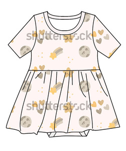 Abito Estivo per Bambine in Bambù a Maniche Corte, Nuova Collezione con Stampa Girasole e <span class=keywords><strong>Farfalla</strong></span>, Morbido e Delicato sulla Pelle - Product Image 6