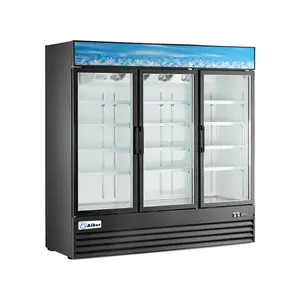Présentoir de bière de supermarché congélateur vertical porte en verre refroidisseur de boissons réfrigérateur réfrigérateurs