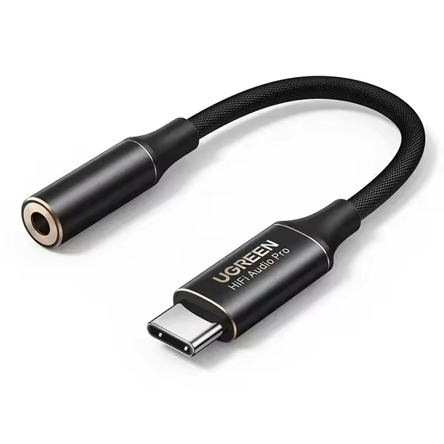 UGREEN USB C to 3.5mm HiFi DAC Audio Adapter Type C to Headphone Aux Jack Dongle 24bit/96kHz Nylon Braided Adapter for Samsung