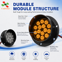 Module d'avertissement de remplacement CadSolar 100mm 15 LED ambre pour flèche de signalisation de camion, pour travaux routiers