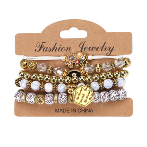 Joyería de Moda, Juego de Pulseras con Dijes de Elefante Estilo Boho, Multicapa, Hechas a Mano con Cuentas, Accesorios para Mujeres y Hombres, Hecho en China - Product Image 5