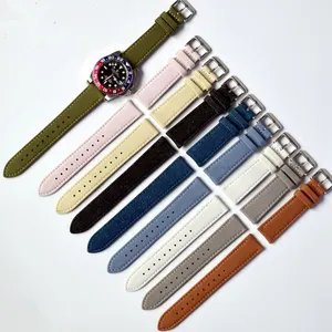 MINGJIANG Premium Canvas Fabric Watch Band Sailcloth Watch Strap
