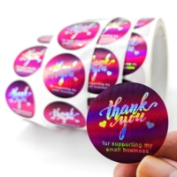 Etiquetas Adhesivas Redondas Personalizadas para Sellado de Alimentos, Resistentes al Agua, con Logotipo Impreso, para Empaquetado de Panadería