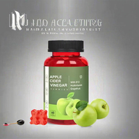 Complément alimentaire en gommes au vinaigre de cidre de pomme, multivitamines végétaliennes B12, marque privée OEM, pour adultes, soutien digestif et immunitaire