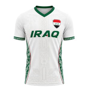 Maglia da Calcio dell'Iraq - Edizione Fanatiaci Colore Bianco e Verde - Product Image 1