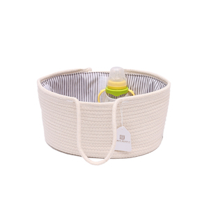 Impresión personalizada de lona de algodón de mamá bebé pañal cesta organizador bolsa - Product Image 1