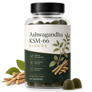 Gomitas Veganas Sin Gluten con Antioxidantes Naturales, Ashwagandha Orgánica y L-Teanina para Mejorar la Memoria, el Sueño y la Inmunidad para Adultos - Product Image 1