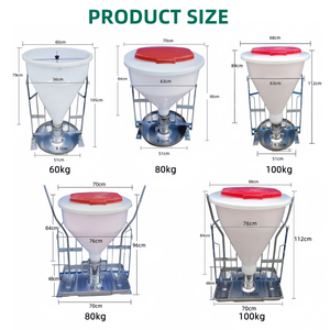 60 किलो 80 किलो 100 किलो स्वचालित प्लास्टिक सुअर के लिए भारी क्षमता सूखी और गीले खाद्य पदार्थ सूअर के लिए - Product Image 2