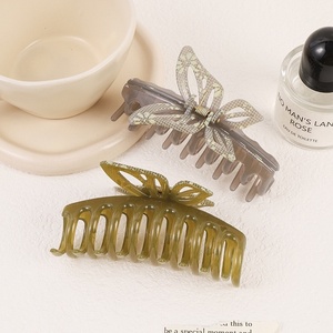 Jepit Rambut Custom Warna Jelly Plastik Baru Jepit Kupu-kupu Aksesoris Rambut Wanita Grosir Campuran - Product Image 3