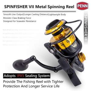 पेन स्पिनफिशर vii 3500-10500 रील अधिकतम ड्रैग 6.8-22.6 किलोग्राम कताई रील फुल मेटल बॉडी बड़े गेम कताई रील - Product Image 6