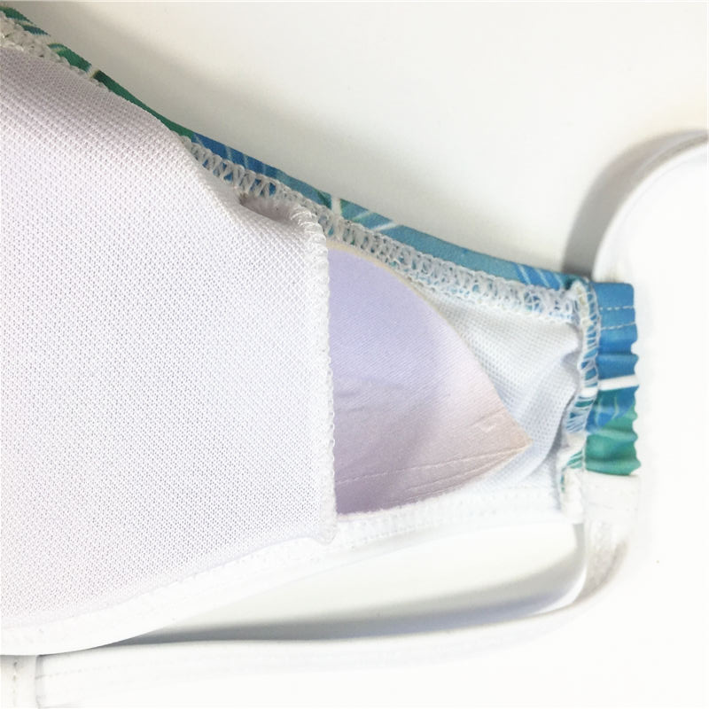 Summer fashion style leaves printed Ladies sexy swimsuit one-piece halter swimwear