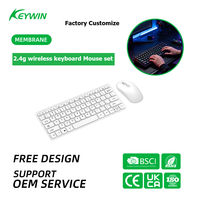 Ensemble clavier et souris sans fil 2.4G, 78 touches chocolatées, mini ordinateur de bureau, ordinateur portable, clavier et souris ergonomiques universels