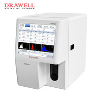 Analyseur d'hématologie automatique à 3 différenciations Drawell TEK3500, compteur de cellules sanguines CBC, analyseur de laboratoire CBC à 21 paramètres