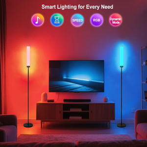 <span class=keywords><strong>Compra</strong></span> al por Mayor 360 °   Lámpara de Pie Cilíndrica LED Inteligente Moderna, Minimalista, con Control por Voz y App, Iluminación Uniforme, para Sala de Juegos - Product Image 3