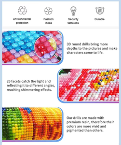 Kit de pintura de diamantes 5D DIY de alta gama, con lentejuelas cortas suaves, <span class=keywords><strong>lienzo</strong></span> redondo y cuadrado, y diseño de rana colorida con perforación completa AB - Product Image 4