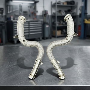 Downpipe sport haute performance pour Mercedes Benz C63 C63S AMG W205 M177 4.0L V8 bi-turbo en acier inoxydable 304, échappement de course - Product Image 5