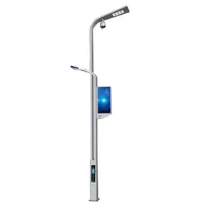 Customized Ground Electric Intelligent 18M Street Slolar Light Smart Pole For Smart City 5G