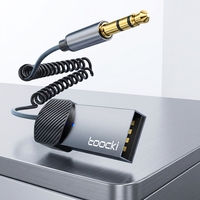 Adaptateur sans fil AUX pour voiture Toocki avec réduction du bruit, son stéréo haute fidélité, reconnexion automatique pour les trajets quotidiens, les voyages en voiture